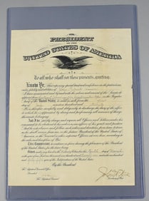 1921 Presidential Military Nomination of Hasson by Weeks