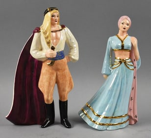 c1950 Alberta's Ceramic Prince & Princess Figurines