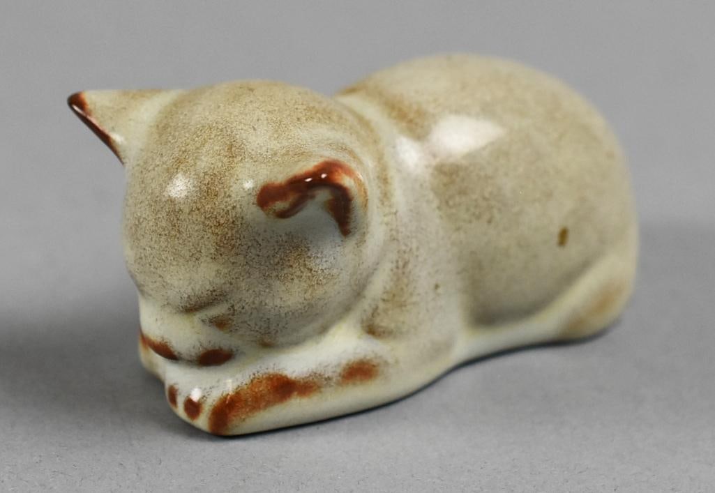 Nicodemus Art Pottery Sleeping Kitty, Ellen Jennings Signed (1 of 4)