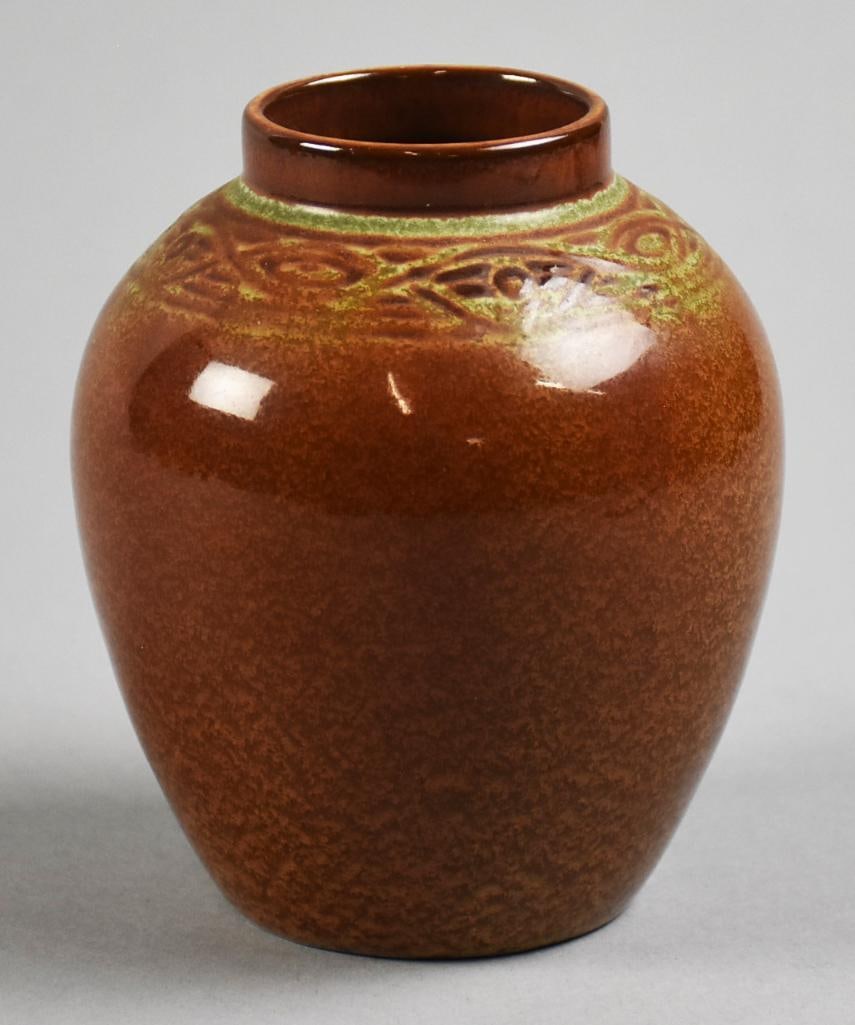 Nicodemus Art Pottery Ferro-Stone Ornate Urn Vase (1 of 5)