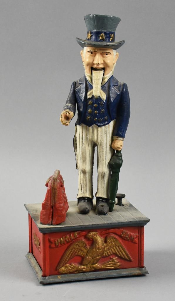 Vintage Uncle Sam Cast Iron Mechanical Bank (1 of 6)