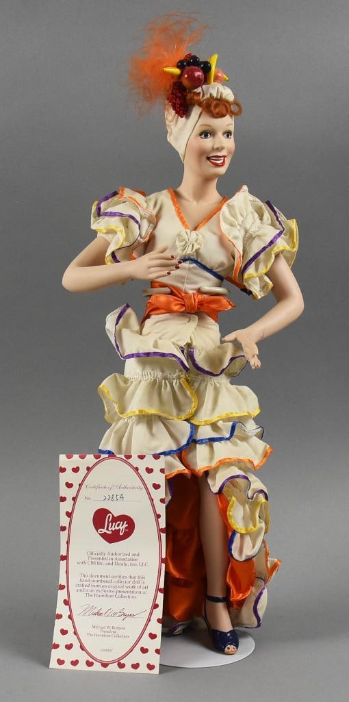 1996 Hamilton Collection I Love Lucy Limited Edition Doll: Beautiful Hamilton Collection doll from 1996. This I Love Lucy doll is Lucy as Carmen Miranda. She is a limited edition, 2285A, includes the COA.?This item comes from a very passionate Disney lover wh