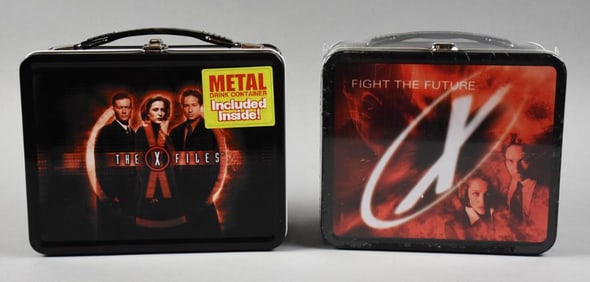 X-Files Tin Lunch Boxes 1998, 2001 NECA