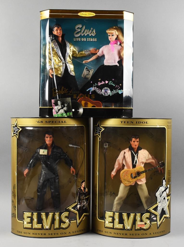 1993, 96 Hasbro, Elvis and Barbie/ Elvis Dolls NRFB (1 of 2)