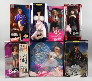 (7) 1990s Barbie Special Edition Dolls NRFB