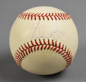 Nolan Ryan Hall of Fame Pitcher Signed Baseball