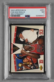1993 Upper Deck Chicago Bulls 3rd Straight PSA 7 NM Sports Card