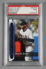 2007 Upper Deck MVP Derek Jeter Predictors PSA 9 Mint