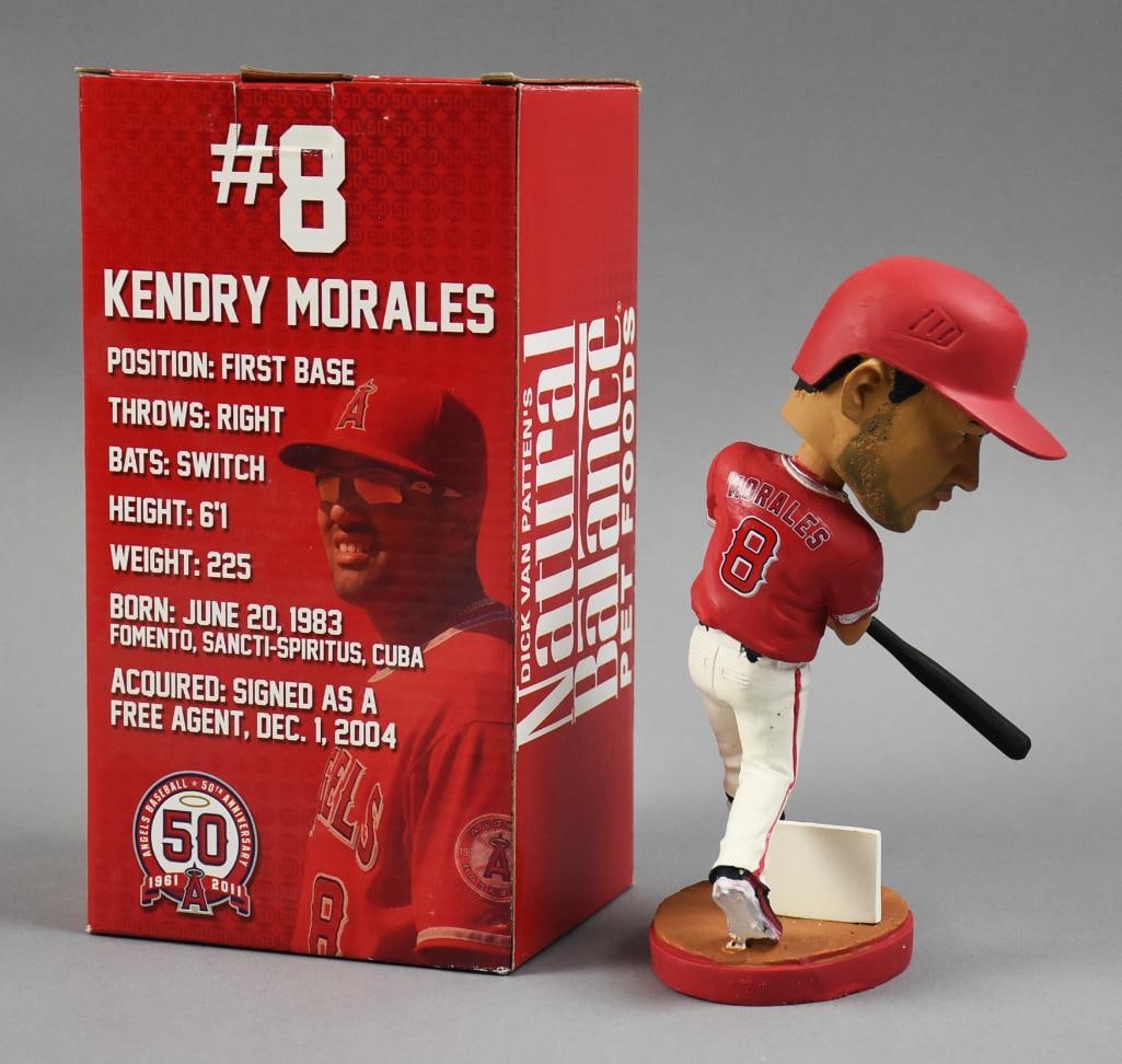 Kendry Morales Angels First Baseman Signed Bobblehead - 3