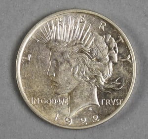 1922 O Silver Peace Dollar,