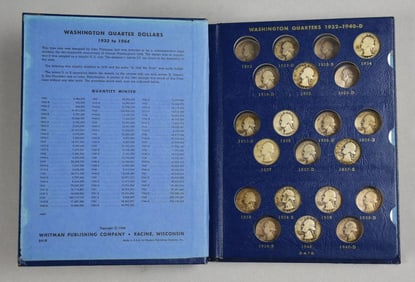Silver Washington Head Quarters-1932 - 64 - 64 Coins Whitman