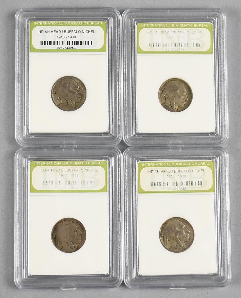 INB 1920s Indian Head   Buffalo Nickels in Cases (1 of 6)