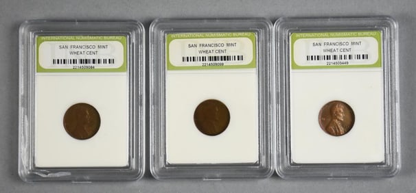 INB 1944, 1946, 1952 San Francisco Wheat Pennies