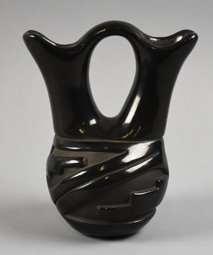 Madeline Tafoya Santa Clara Blackware Wedding Vase (1 of 6)