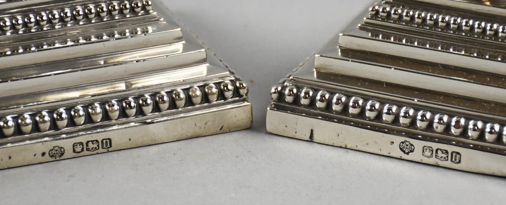 1905 William Hutton & Sons Sterling Column Candlesticks - 5