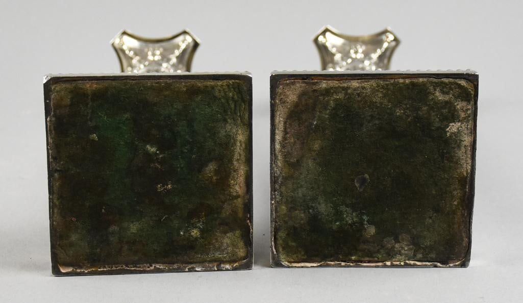 1905 William Hutton & Sons Sterling Column Candlesticks - 7