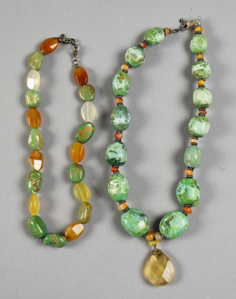 Vintage Turquoise and Jasper Necklaces (1 of 3)
