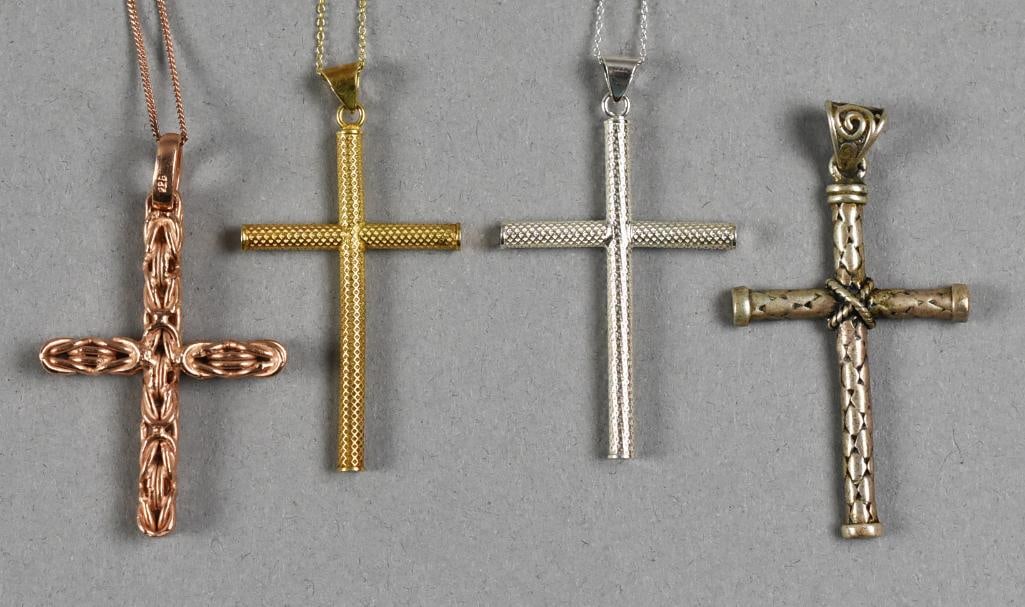 Sterling Silver Cross Pendant Necklaces (1 of 8)