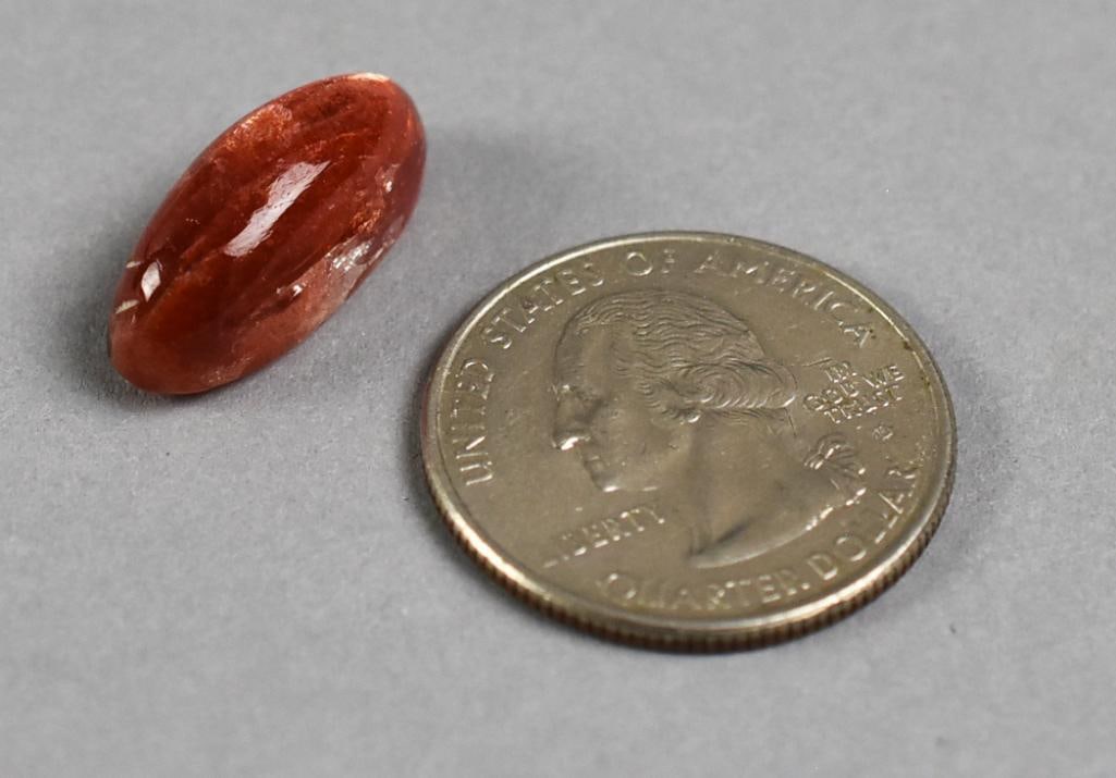 11.75 ct Sun Stone Oval Cabochon - 6