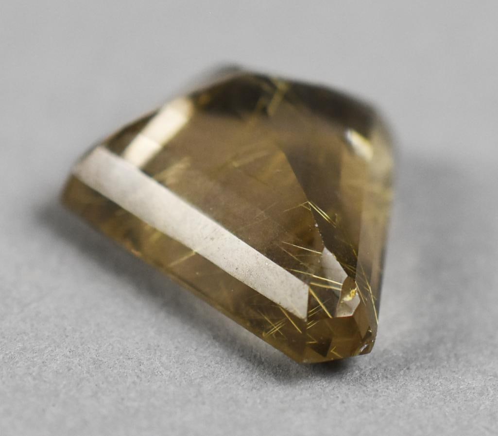 Rutilated Quartz 15.8ct Kite Cut Gem - 4
