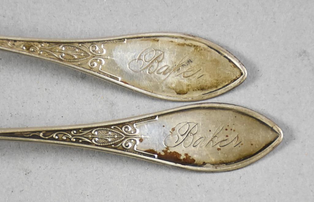 Antique Sterling Spoons & Server Assortment - 5