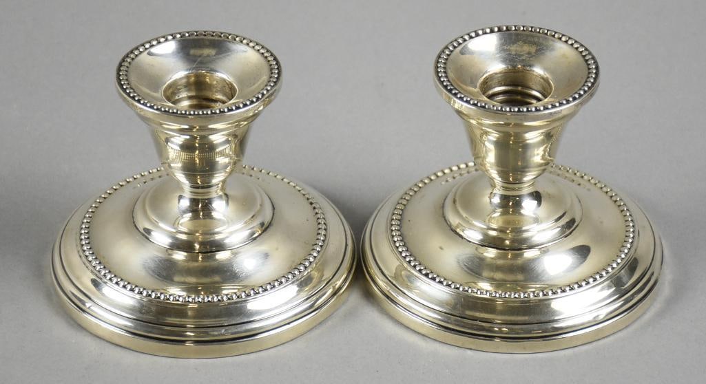Vintage Farmington Sterling Candlestick Holders, Weighted (1 of 5)