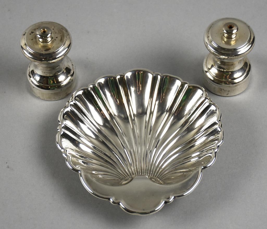 Vintage Sterling Gorham Shell Dish, Italian Pepper Mills (1 of 8)