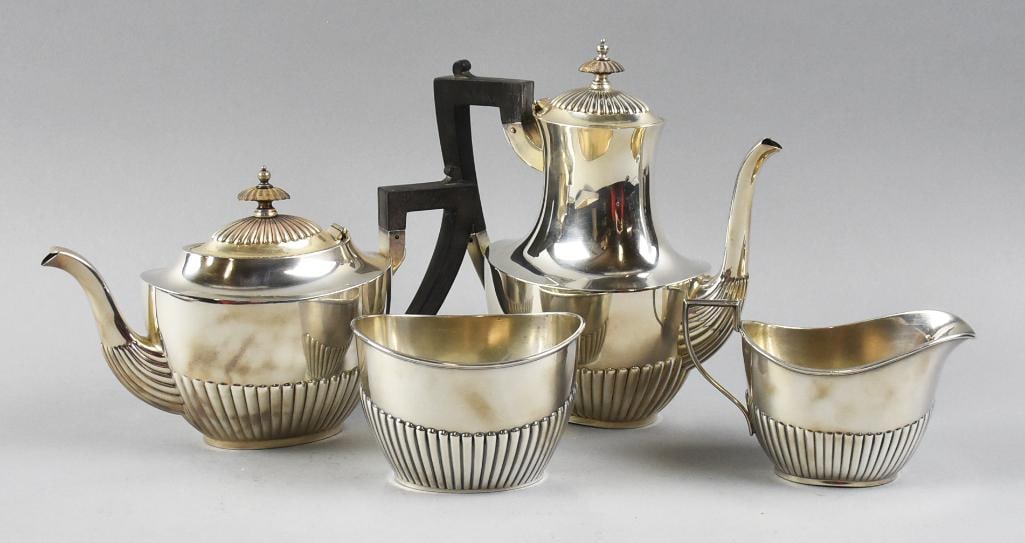 1896 Gorham Sterling Coffee & Tea Set w/ Cream & Sugar (1 of 11)