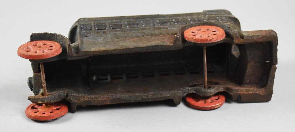 c1960 Cast Iron Double Decker Bus - 5