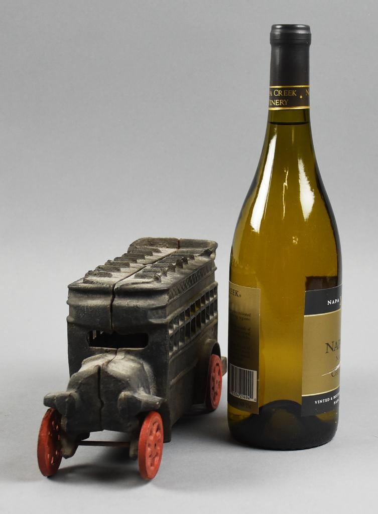 c1960 Cast Iron Double Decker Bus - 6