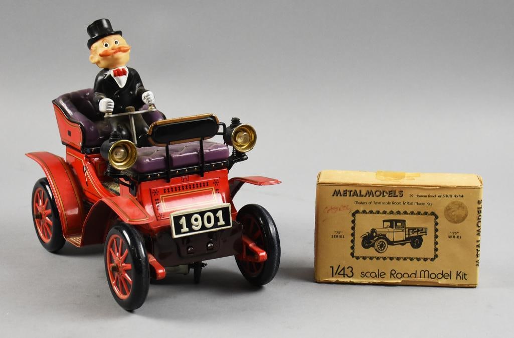 Vintage Nomura Japan Tin Battery Op Car & MetalModels MIB (1 of 5)