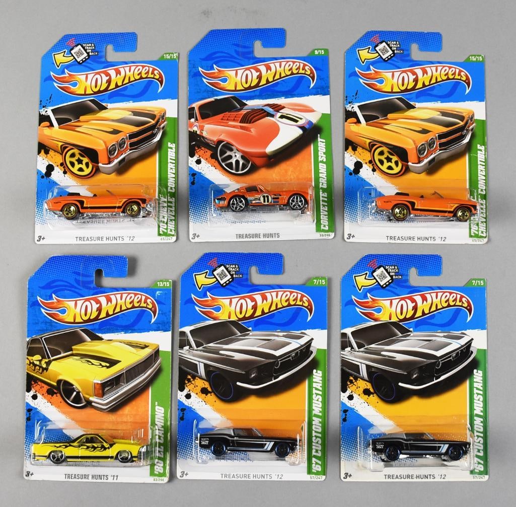 (6) 2000s Mattel Hot Wheels Treasure Hunts - MOC-NOS (1 of 3)