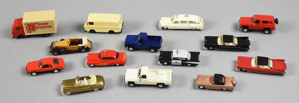 (14) Vintage German Praline Diecast Assortment - Loose: Nice collection of vintage Praline diecast from Germany. Includes pickup trucks, sports cars, classics and more. Single owner collection from the largest toy collector on the West Coast.