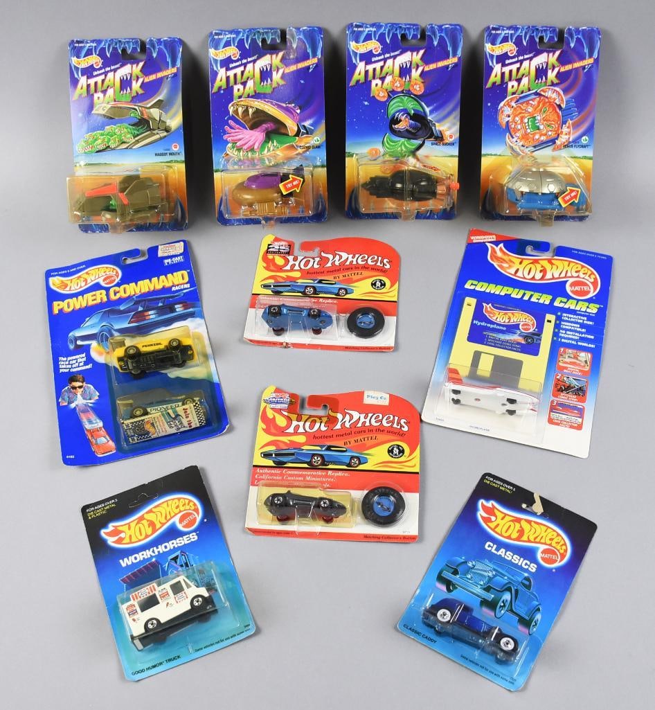 (11) 1980s-90s Mattel Hot Wheels Diecast Assortment MOC NOS (1 of 2)