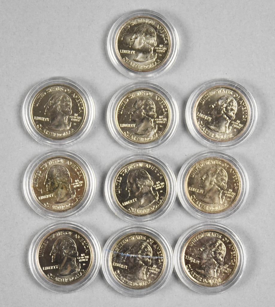 (50) Full State Set D Mint State Quarters Uncirculated - 3