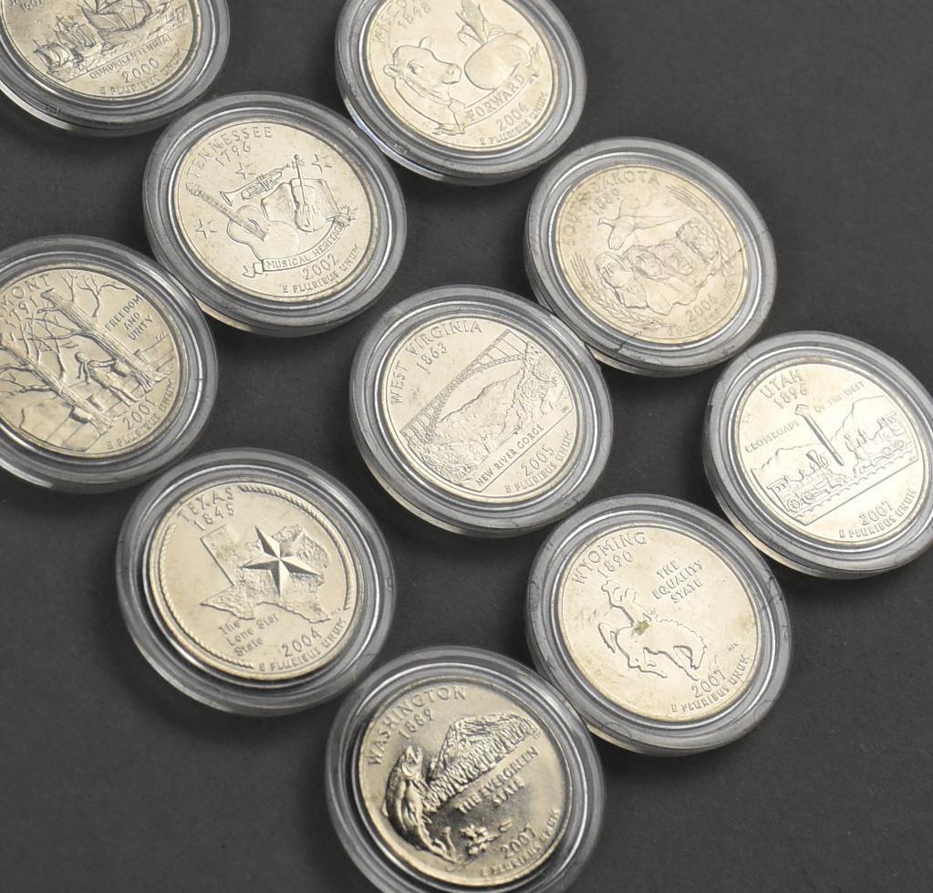(50) Full State Set D Mint State Quarters Uncirculated - 4