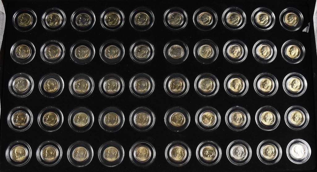 (50) Roosevelt Dime Set in Display Case - 2