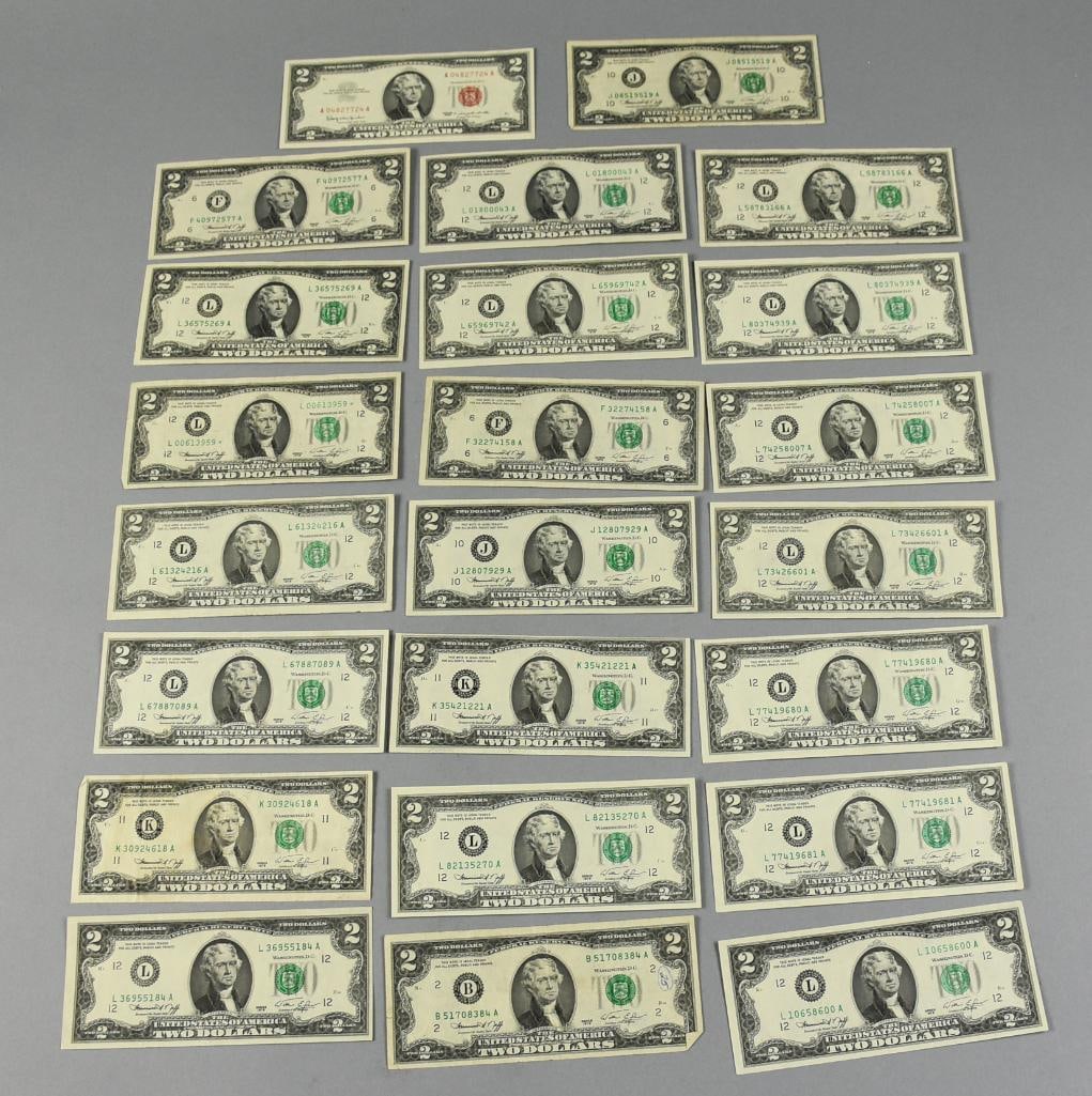 1963 & 1976 $2 Two Dollar Bills (1 of 4)