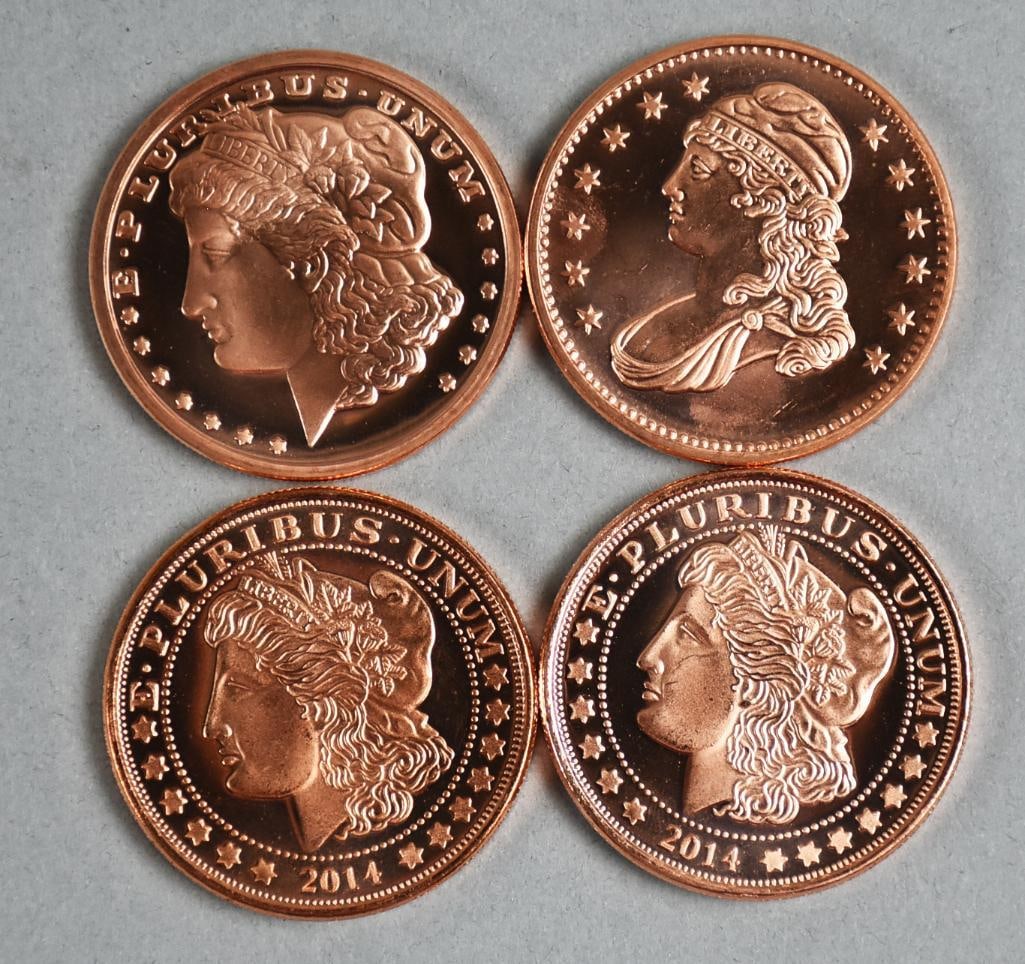 (32) 999 Fine Copper Rounds Assorted - 4