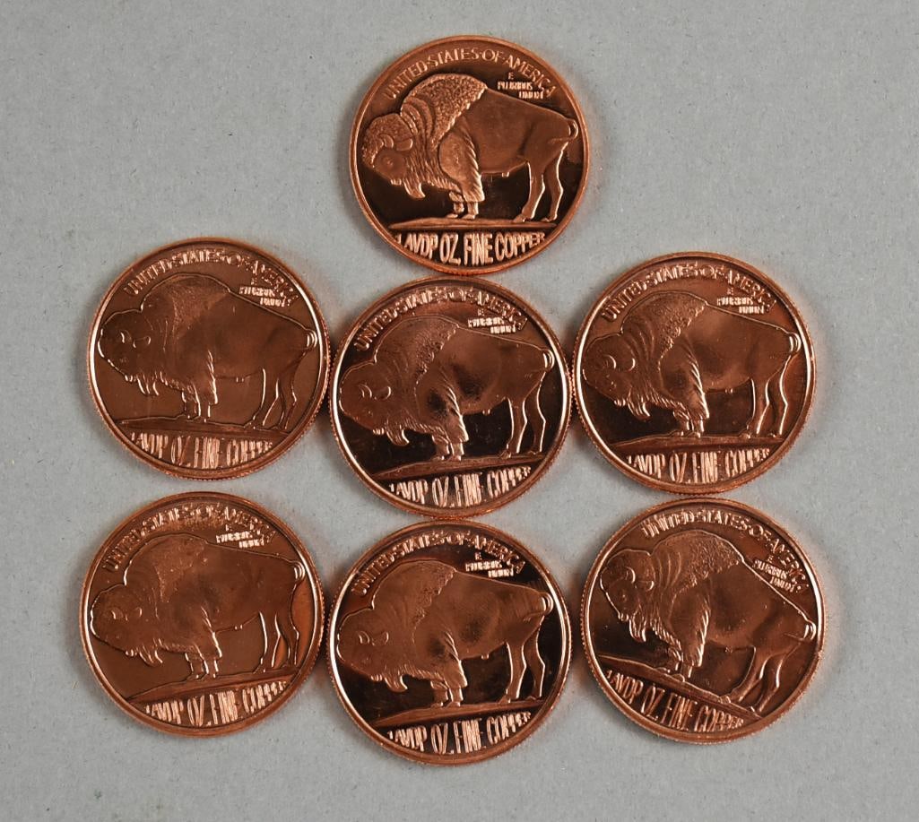 (32) 999 Fine Copper Rounds Assorted - 8