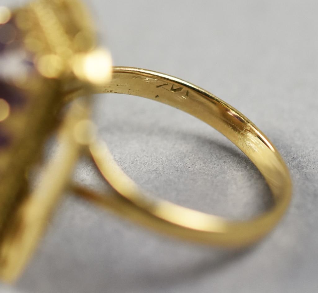 14K Gold & Amethyst Ring - 5