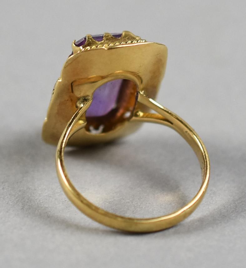 14K Gold & Amethyst Ring - 6