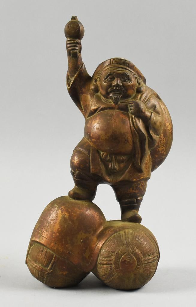 Vintage Japanese Cast Brass Daikokuten Sculpture (1 of 4)