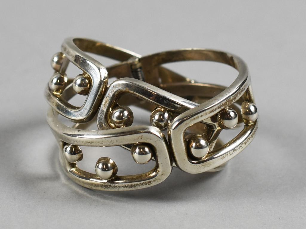 Sterling Silver Modernist Bangle Bracelets - 2