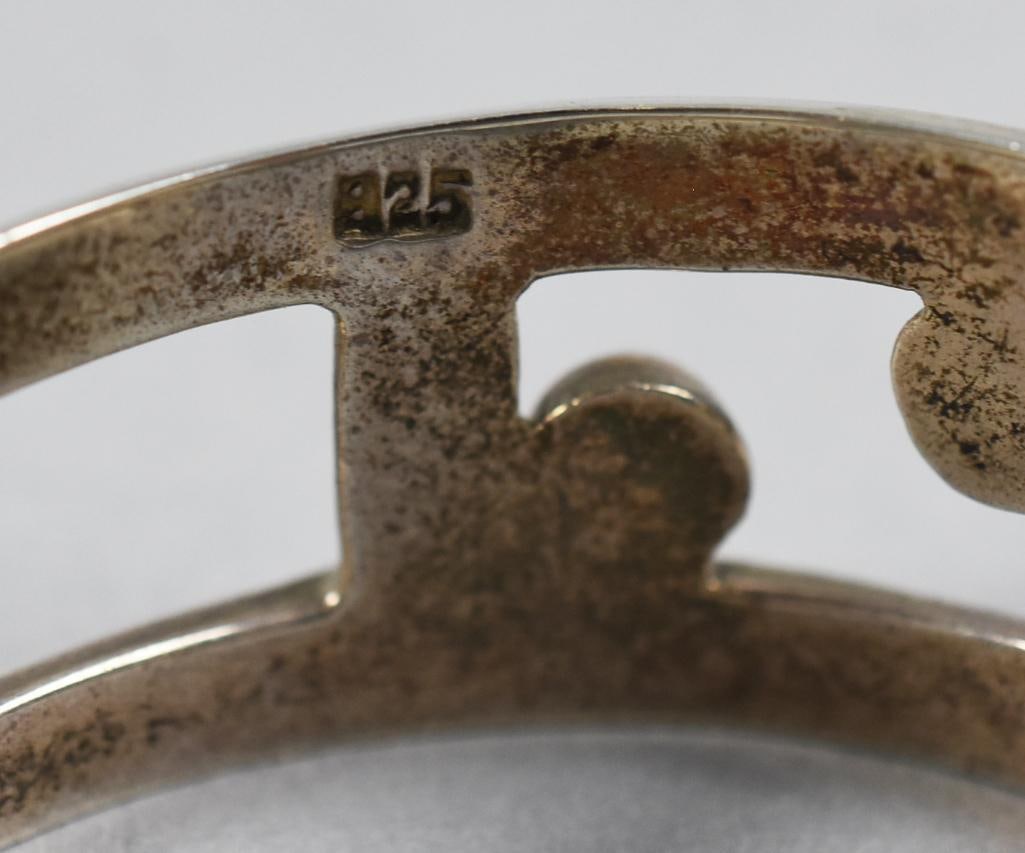 Sterling Silver Modernist Bangle Bracelets - 5