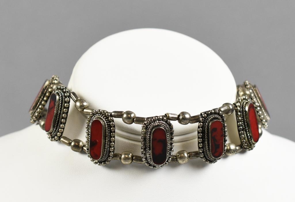 2 Gemstone Bracelets, Silver Plate - 2