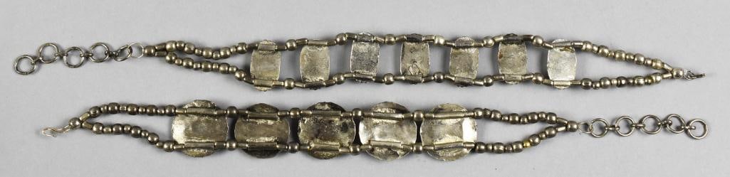 2 Gemstone Bracelets, Silver Plate - 4