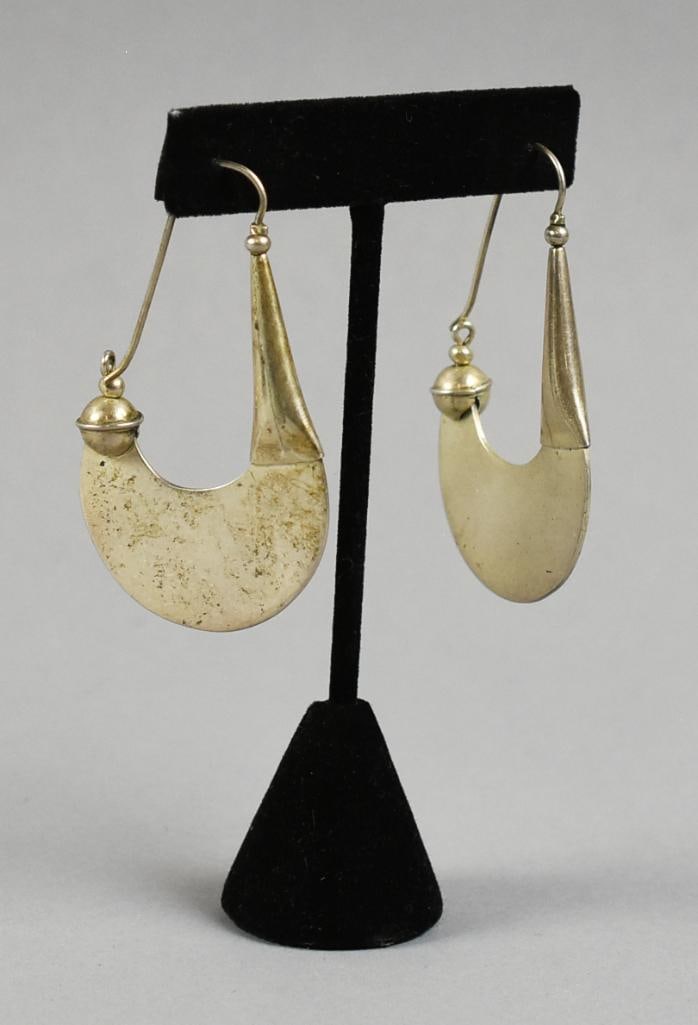 Mexico Sterling Silver Dangle Earrings Hallmarked - 2