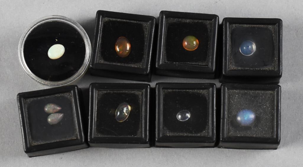 Loose Opal Gemstones: Lot is for nice assorted opals in various shapes and sizes. All will come in the cases as shown.?