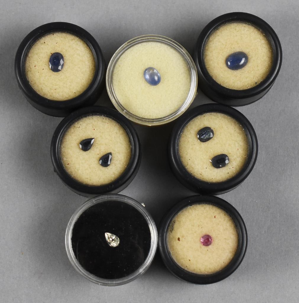 Natural Sapphires Loose Various: Wonderful assortment of vintage sapphires in various shapes. All will come in containers as shown.